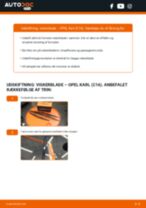 Hvordan skifter man og justere Vinduesvisker OPEL KARL: pdf manual