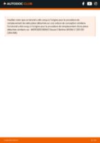 Remplacement Contacteur de temoin d'usure des plaquettes de frein MERCEDES-BENZ C-CLASS : pdf gratuit