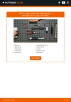 How to replace and adjust Brake pad sensor MERCEDES-BENZ E-CLASS: pdf tutorial