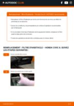 Le guide professionnel de remplacement pour Filtre à Huile sur votre Honda Civic VIII 1.8 (FN1, FK2)