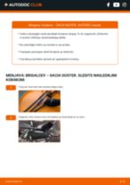 PDF priročnik za zamenjavo: Metlice brisalcev DACIA DUSTER zadaj in spredaj