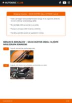 PDF priročnik za zamenjavo: Metlice brisalcev DACIA DUSTER Zaboj zadaj in spredaj