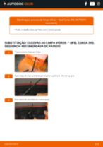 Mudar Escovas de para brisa dianteiro e traseiro OPEL faça você mesmo - manual online pdf