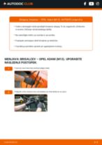 zadaj in spredaj Metlica brisalnika stekel OPEL Adam (M13) | PDF vodič za zamenjavo