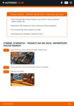 PDF návod na výmenu: Stieracia liżta PEUGEOT 206 SW (2E/K) zadné a predné