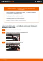 zadaj in spredaj Metlica brisalnika stekel CITROËN C4 AIRCROSS | PDF vodič za zamenjavo