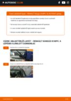 RENAULT Kangoo III MPV hátsó és első Törlőlapát cseréje: javítási kézikönyv pdf