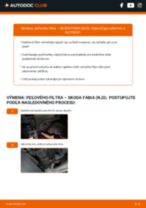 Ilustrované návody k rutinným kontrolám v rámci údržby auta SKODA FABIA (NJ3)