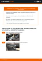 Come cambiare Filtro aria abitacolo AUDI A5 (8T3) - manuale online