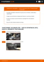 Tasuta PDF-formaadis automudeli A5 2014 osade vahetusjuhised