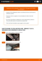Sostituzione Filtro abitacolo RENAULT CLIO: pdf gratuito