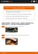 PDF manuel de remplacement: Balais d'essuie-glace RENAULT Megane III 3/5 portes (BZ0/1_) arrière et avant