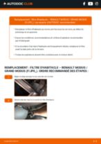 Manuel d'utilisation Renault Grand Modus 1.6 (JP03, JP0B, JP0U, JP0Y, JP1G) pdf