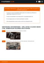 Vervanging en montage van Ruitenwisserbladen achter en vóór van de OPEL ASTRA