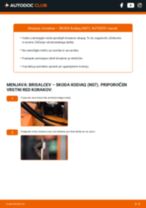 PDF priročnik za zamenjavo: Metlice brisalcev SKODA Kodiaq (NS7) zadaj in spredaj