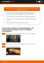 Cambio Escobillas de Limpiaparabrisas traseras y delanteras VW TRANSPORTER II Bus: guía pdf