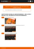 Cómo cambiar Limpiaparabrisas delanteras y traseras OPEL ASTRA F (56_, 57_) - manual en línea