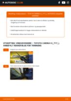 PDF med trinn for trinn-veiledning for bytte av TOYOTA CARINA II (_T17_) Vindusviskere