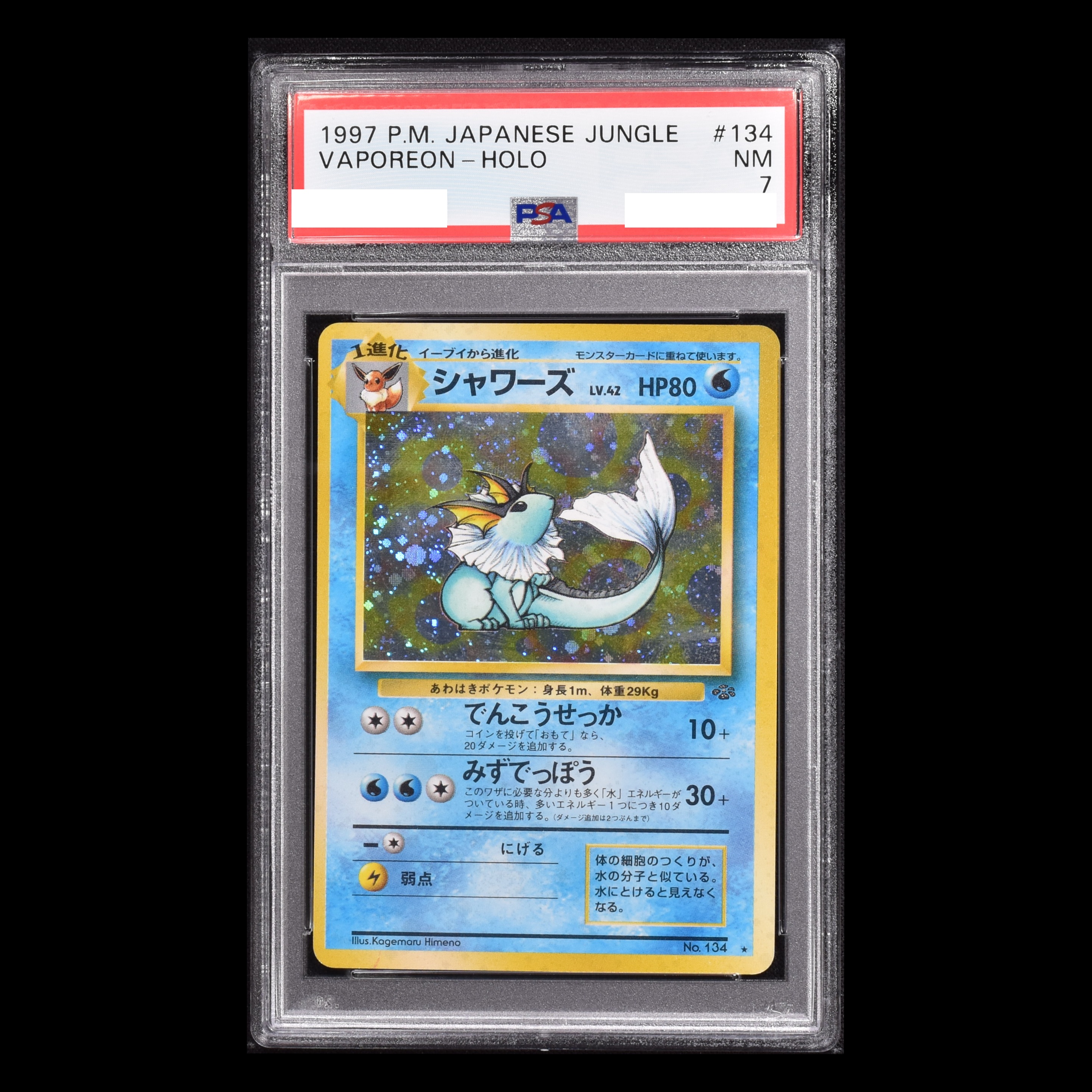 1429.ポケモンカード シャワーズ Lv.42 渦巻き 十字架 星型ホロ