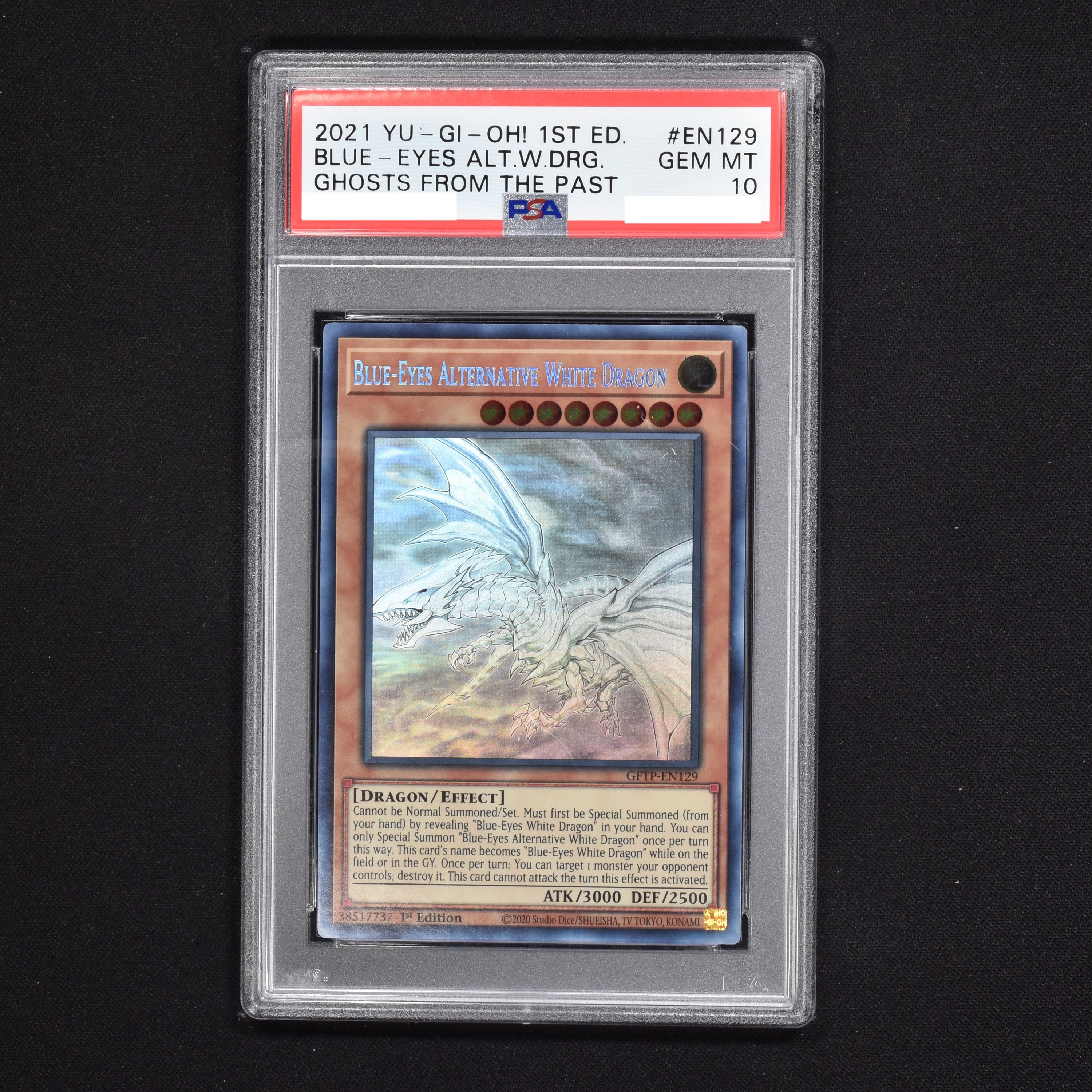 遊戯王 青眼の亜白龍 英語 ブルーレア psa9-