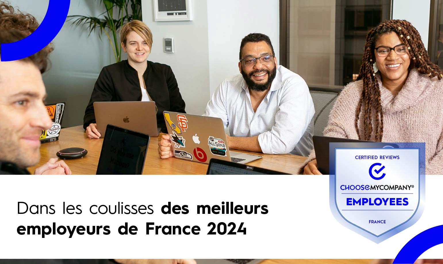 Photo d’équipe représentant les coulisses des employeurs les plus engagés en France en 2024
