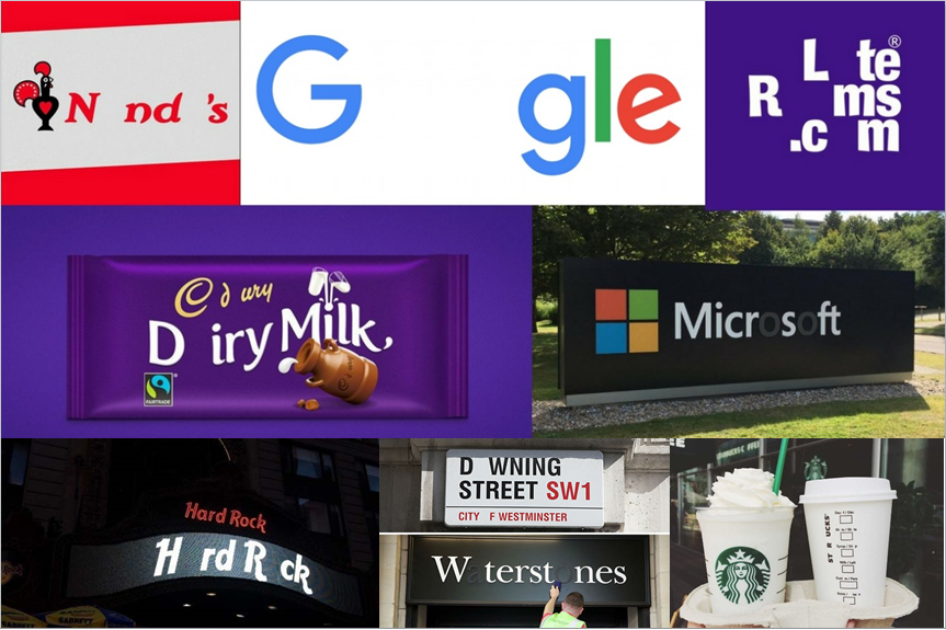 Many brands participate in the global Missing Type campaign