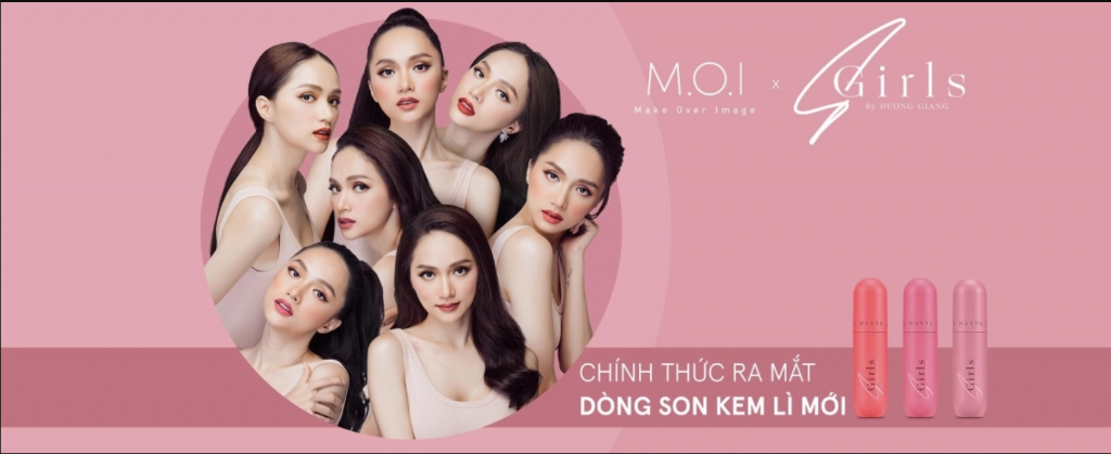 Miss Huong Giang cooperated with M.O.I Cosmetics to launch the S.Girls matte lipstick by Huong Giang