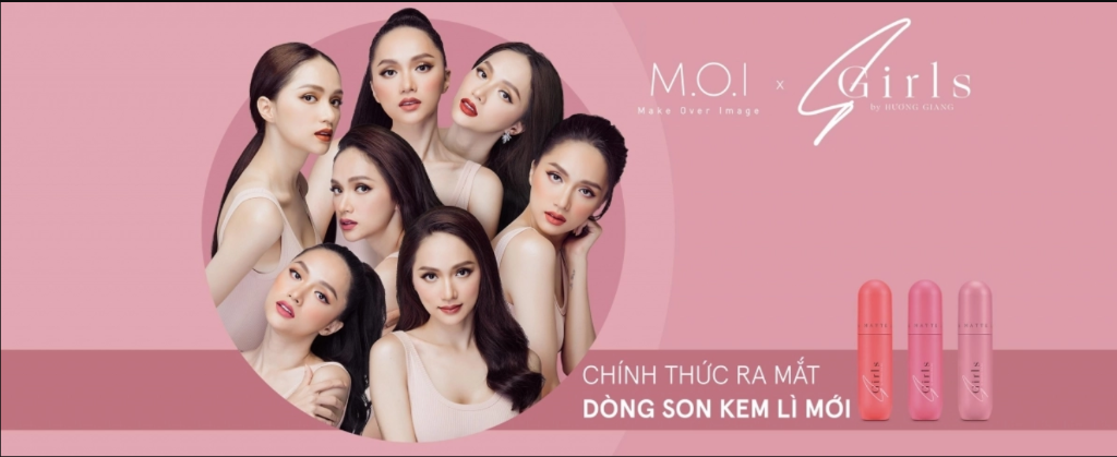 Miss Huong Giang cooperated with MOI Cosmetics to launch the S.Girls matte lipstick by Huong Giang