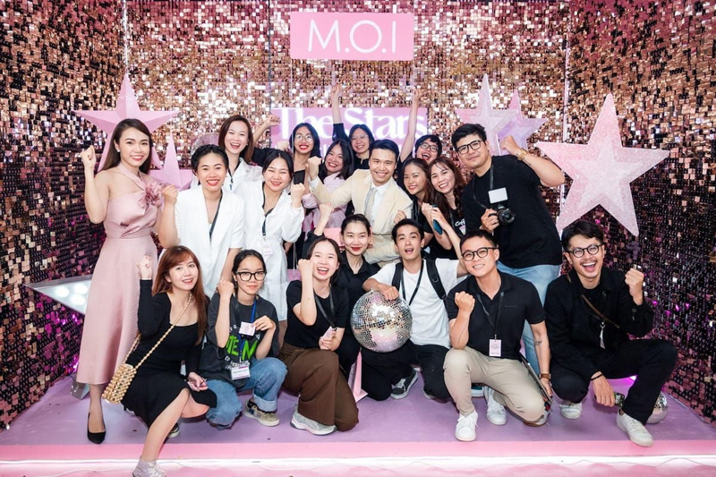 Young staff of M.O.I Cosmetics.