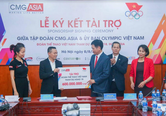 CMG.ASIA sponsors 600 million Vietnamese dong for the Vietnamese delegation participating in Asiad