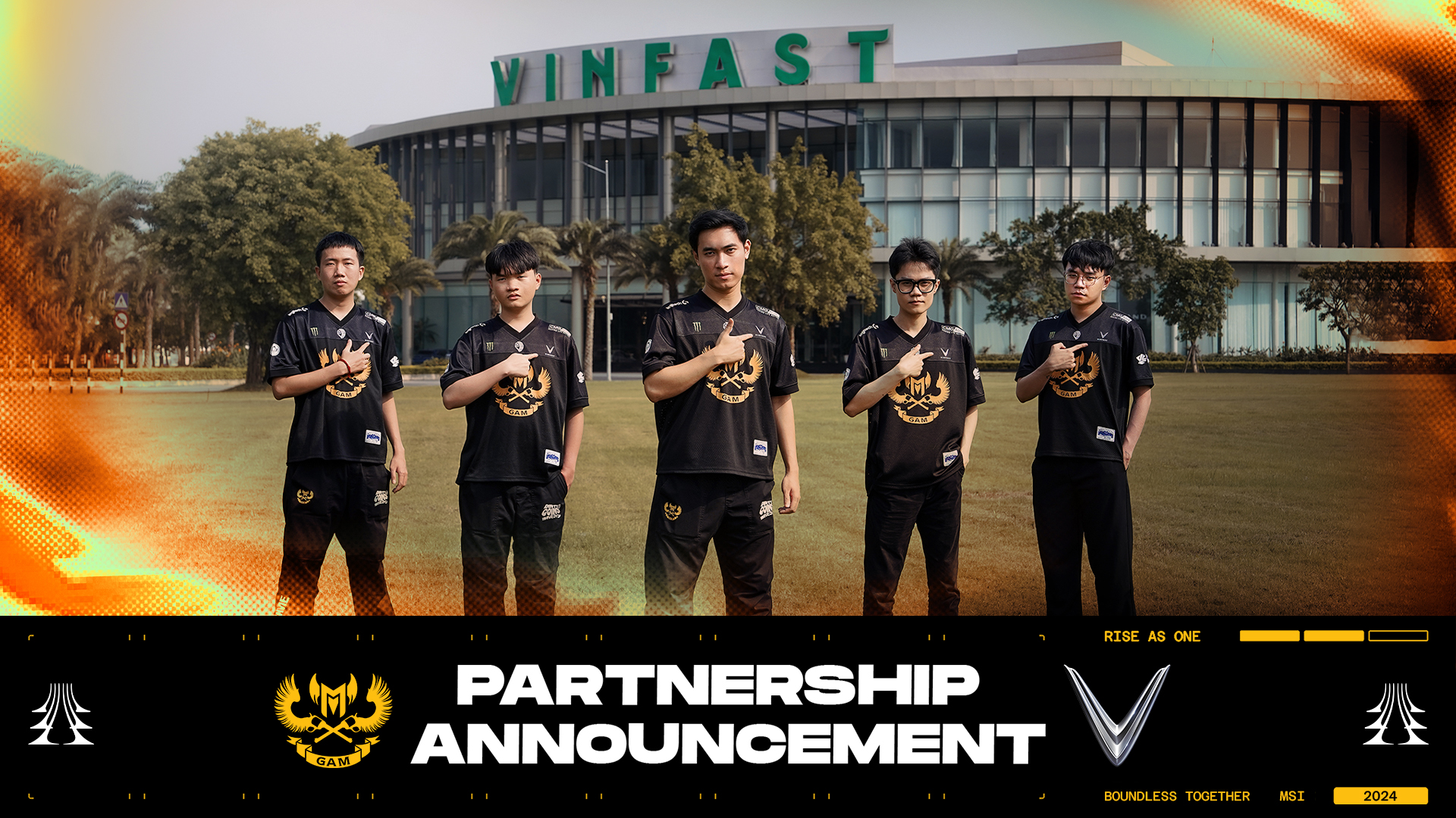 The pinnacle collaboration between VinFast and GAM Esports starting from MSI 2024