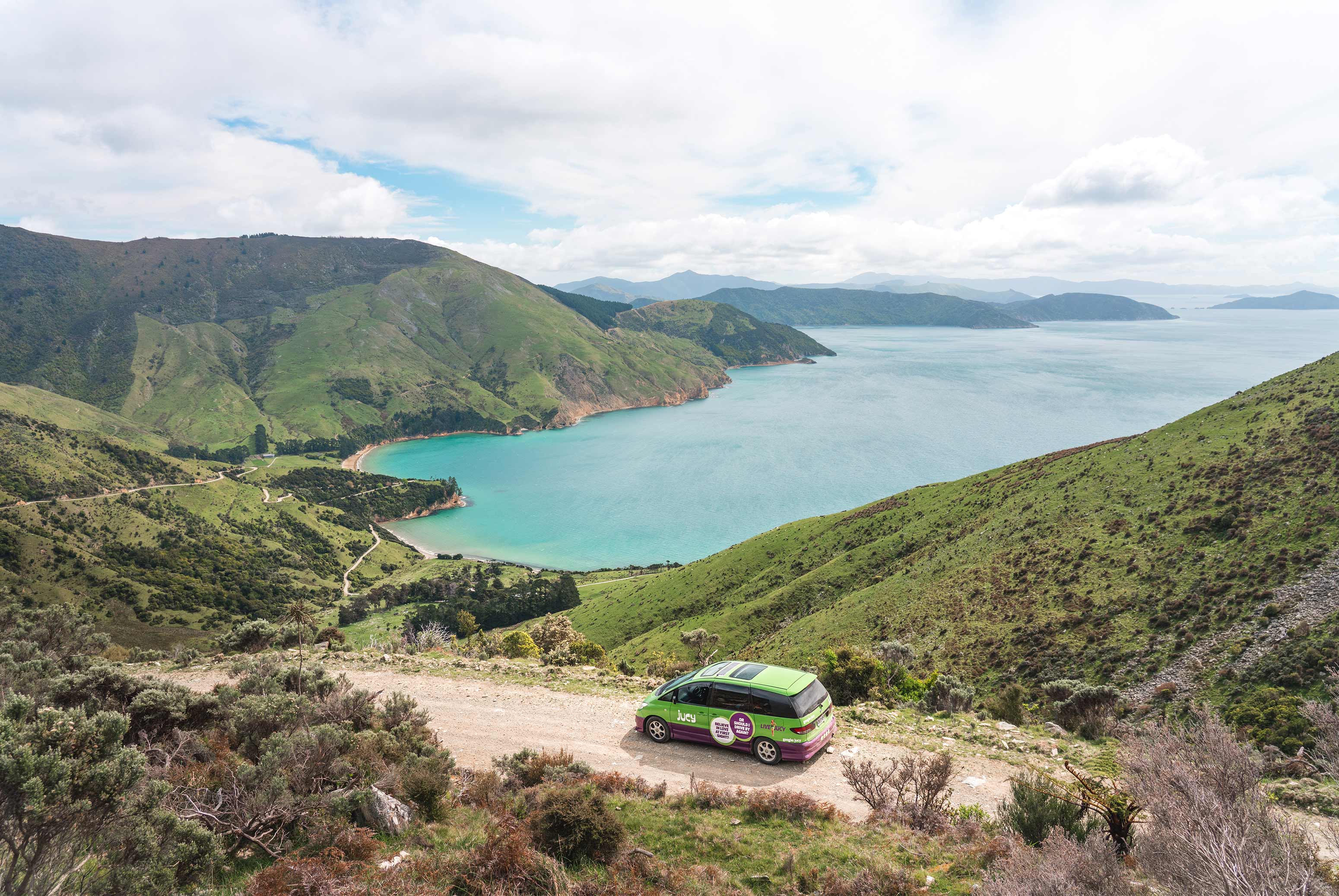 cabana cruises through rural coast side with great views