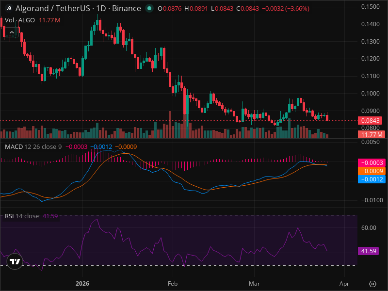 ALGO Warning: Key Support Level Being Tested Right Now