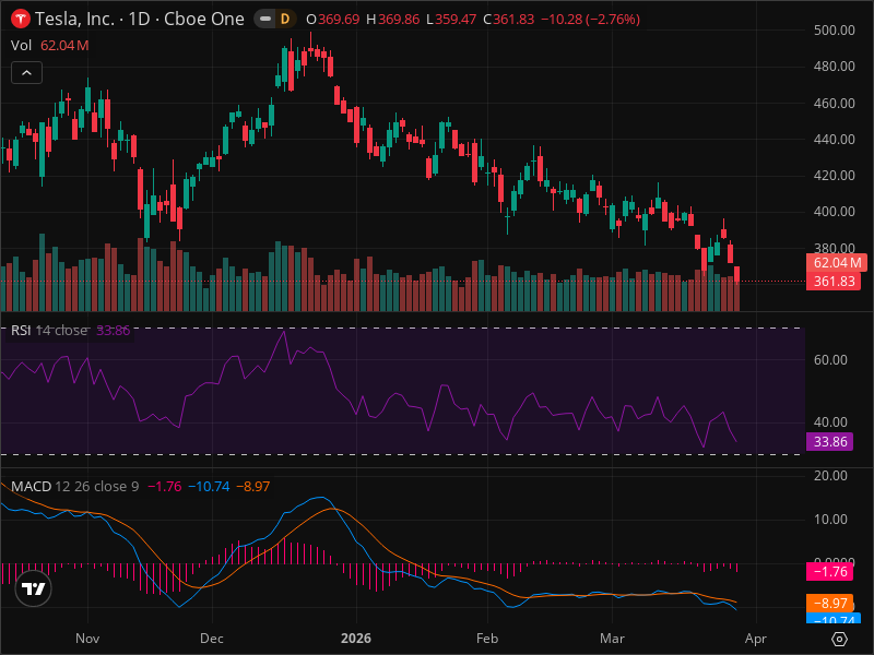TSLA Warning: Key Support Level Being Tested Right Now