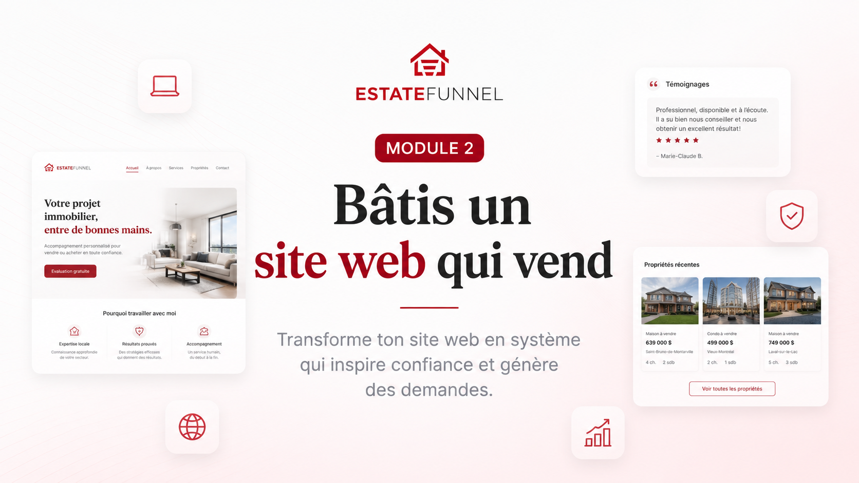 Illustration du module 2 : Bâtis un site web qui vend