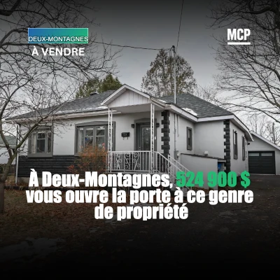 Un havre de paix à Deux-Montagnes : découvrez ce bungalow charmant et lumineux