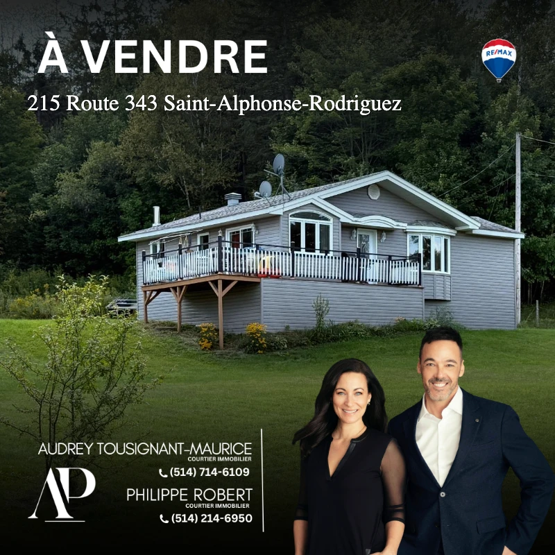 Découvrez la maison idéale : un havre de paix lumineux à Saint-Alphonse-Rodriguez