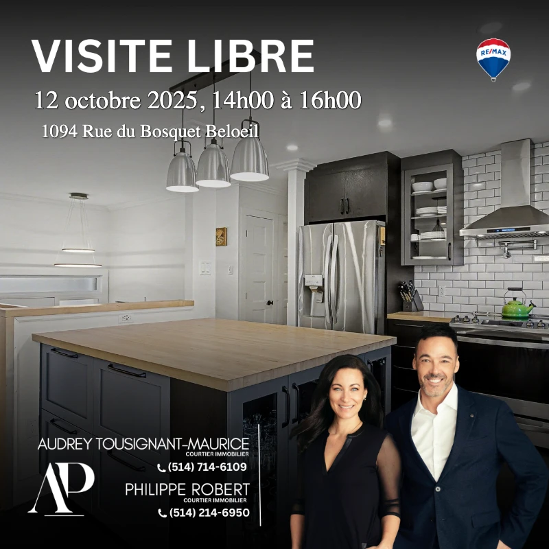 Visite libre à 1094 Rue du Bosquet, Beloeil - Dimanche 12 octobre 2025, de 14h à 16h