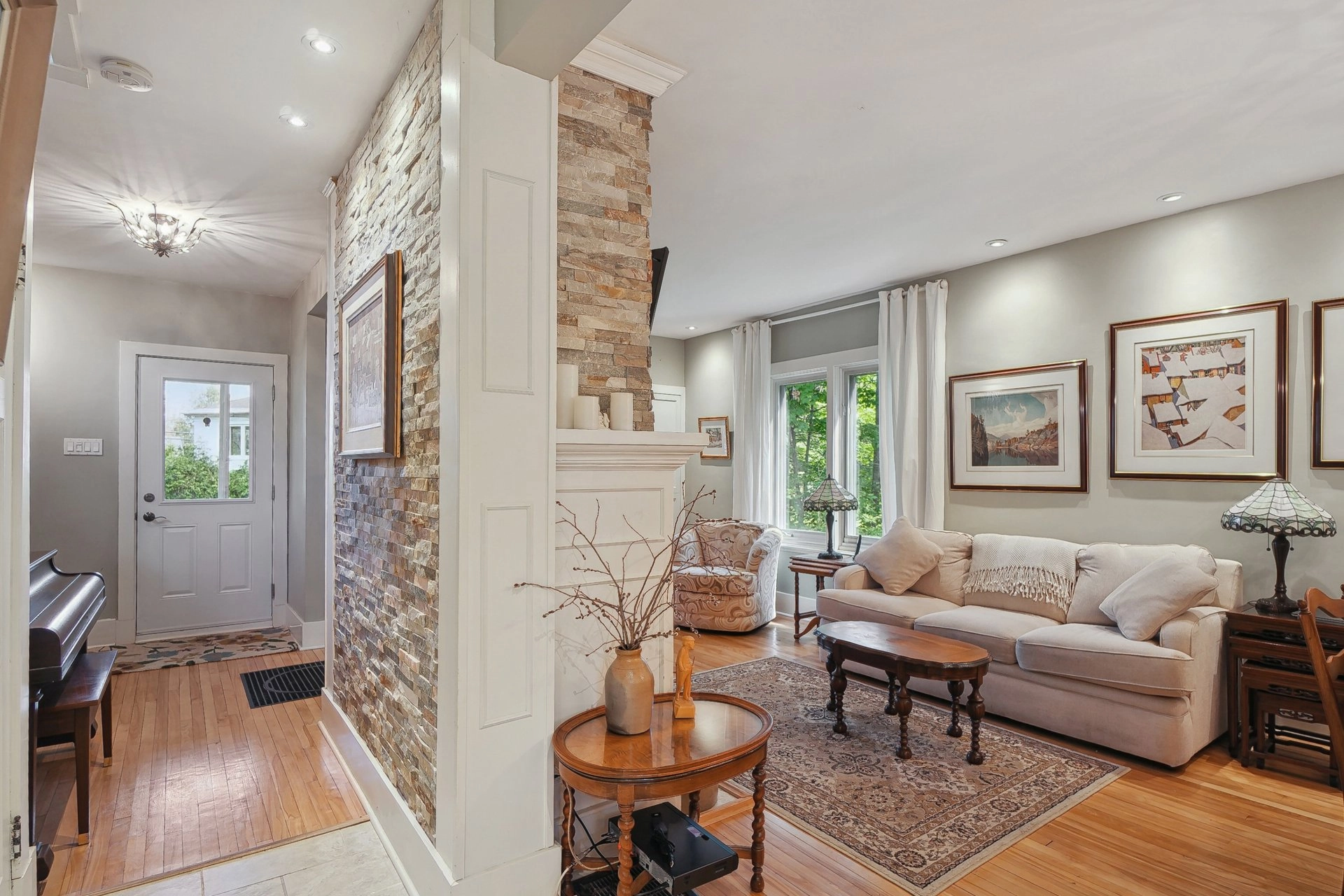 Inviting living room with natural light