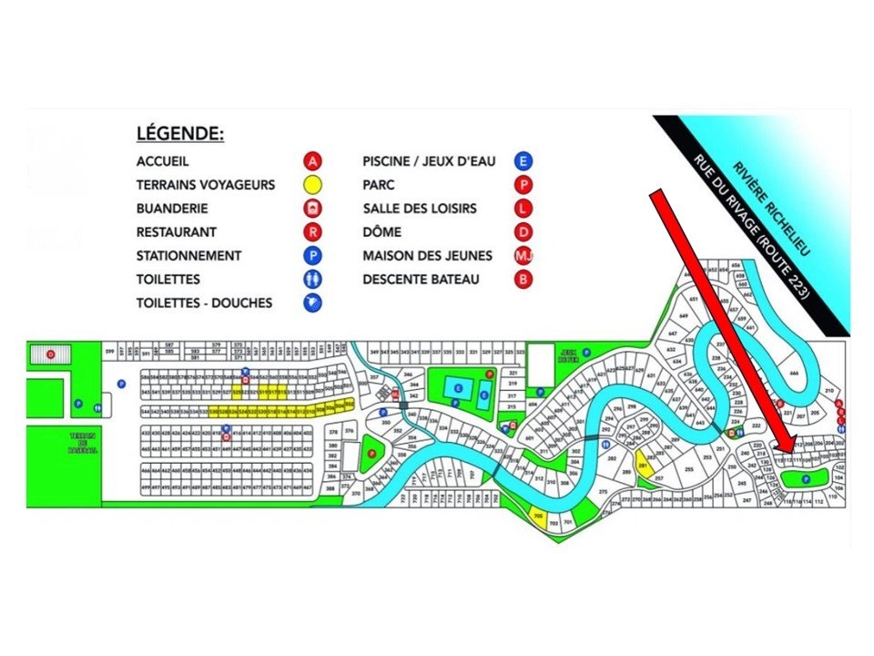 Plan du terrain de camping