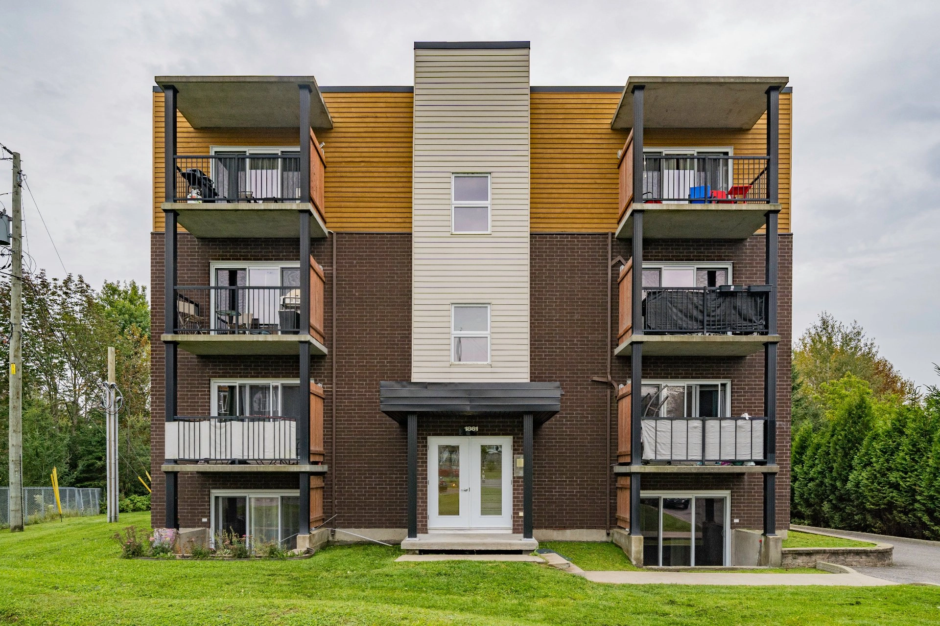 Building exterior with balconies