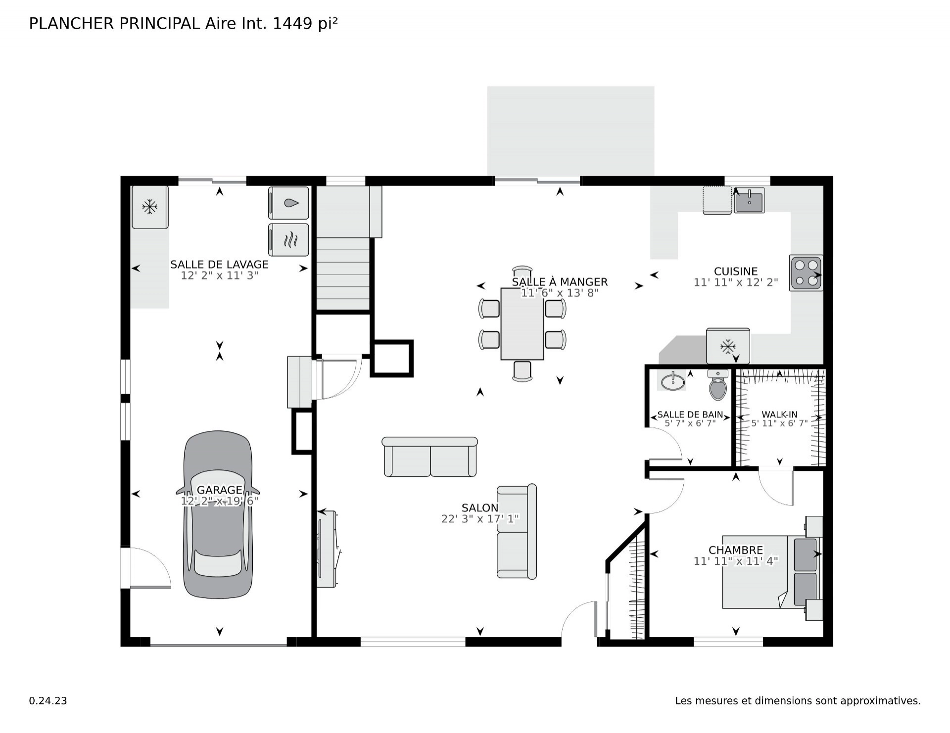 Plan du plancher principal