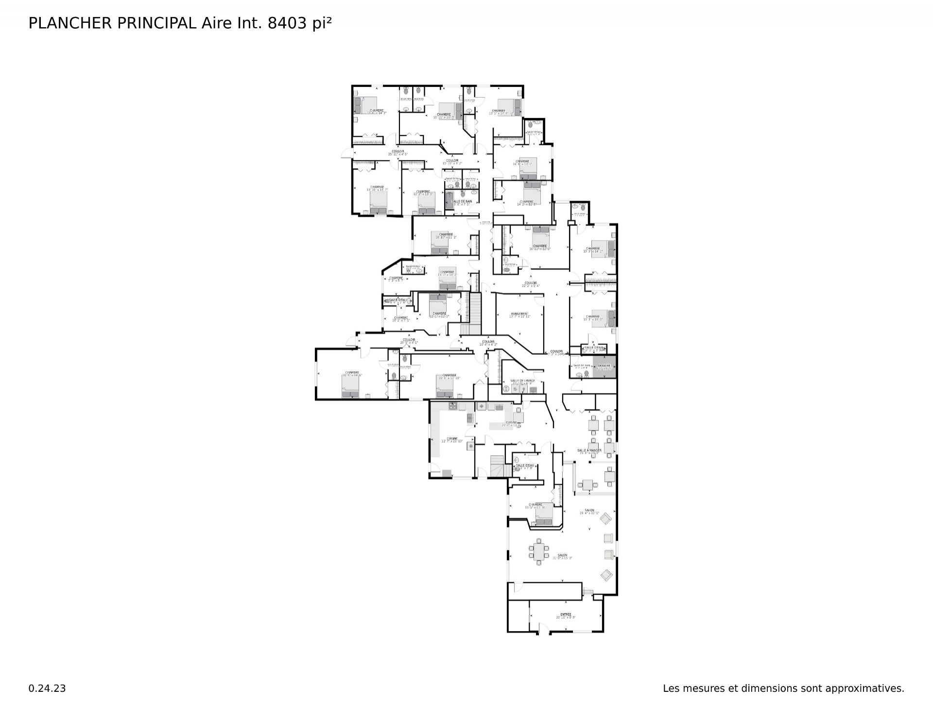 Plan de l'étage principal