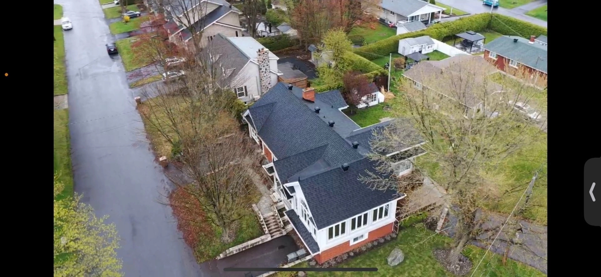 Vue aérienne de la maison à Drummondville