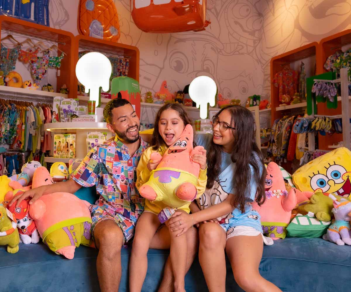 The Nickelodeon shop is one of the family fun stuff to do at the Aqua Nick Riviera Maya water park in Cancun Mexico.