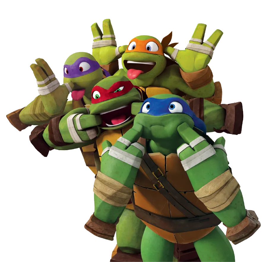 The Teenage Mutant Ninja Turtles are part of the iconic characters within the Aqua Nick Riviera Maya water park