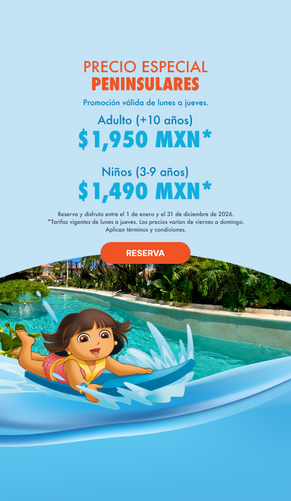 Promociones para Peninsulares del Parque Acuático Aqua Nick Riviera Maya de Nickelodeon