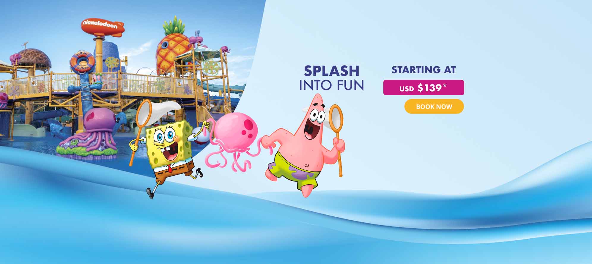 Splash into fun from Aqua Nick Riviera Maya water park.