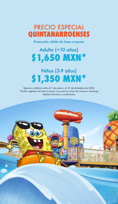 DESCUENTOS EN AQUA NICK RIVIERA MAYA PARA QUINTANARROENSES