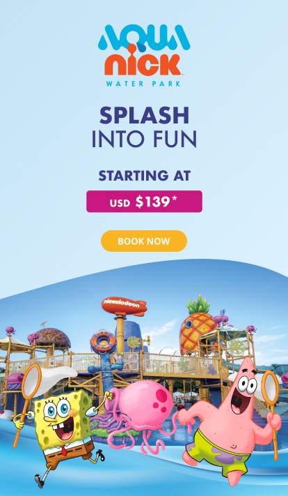 Splash into fun from Aqua Nick Riviera Maya water park.
